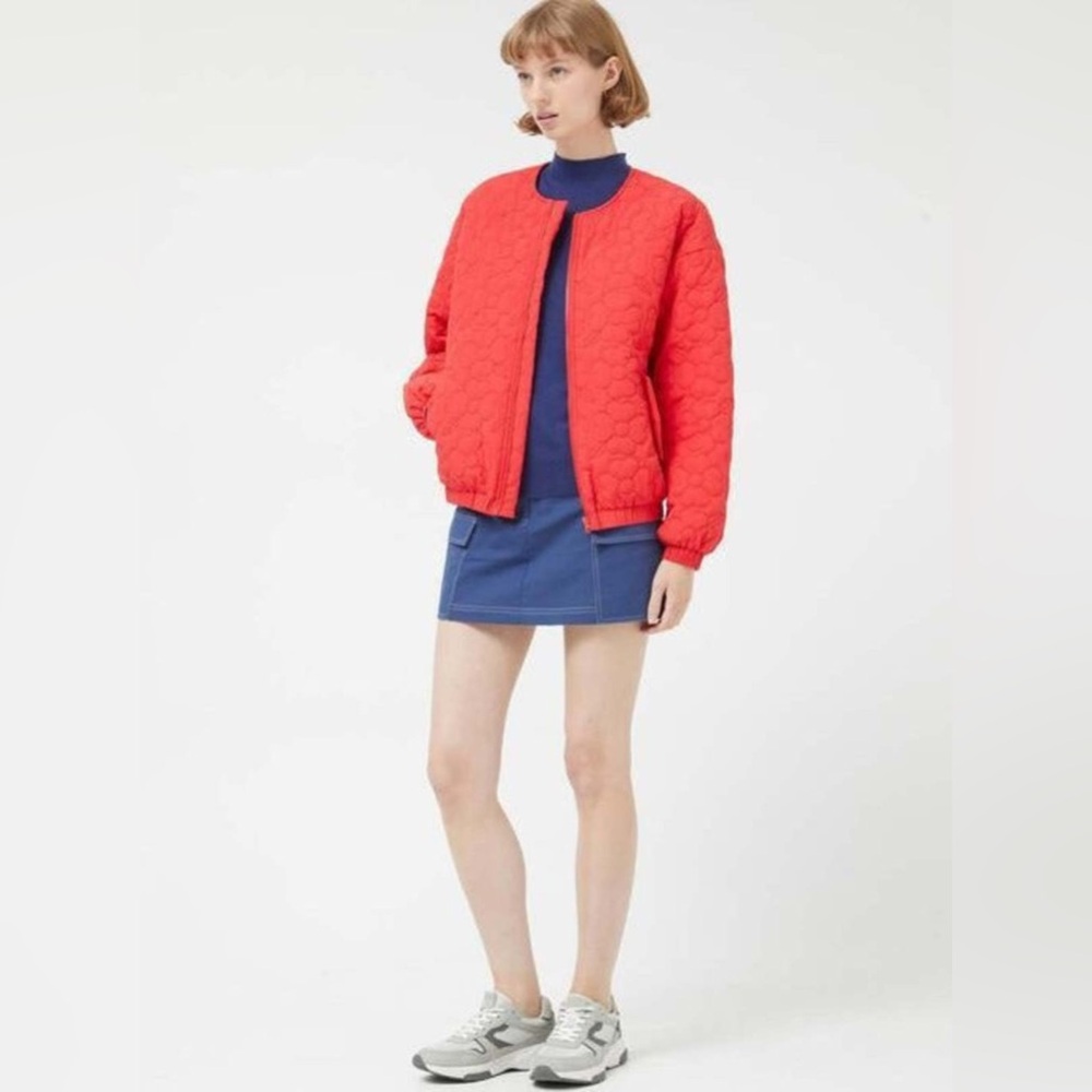 Compañia Fantasica Floral Red Bomber Jacket NWT
